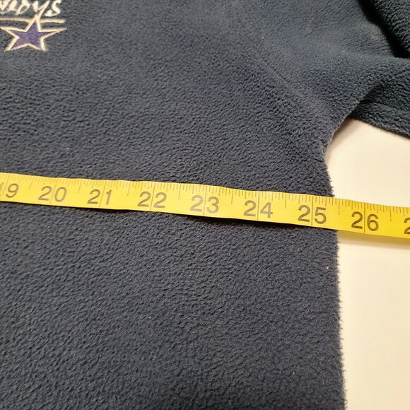 Vintage Dallas Cowboys Nfl Men's Large Fleece 1/2 Zip Pull Over Sweater Navy 90s - Picture 4 of 6